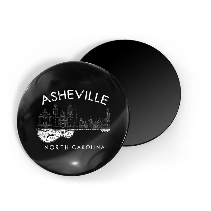 Asheville Souvenir North Carolina Lover Music Guitar Magnet