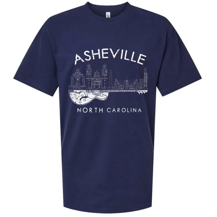 Asheville Souvenir North Carolina Lover Music Guitar Sueded Cloud Jersey T-Shirt