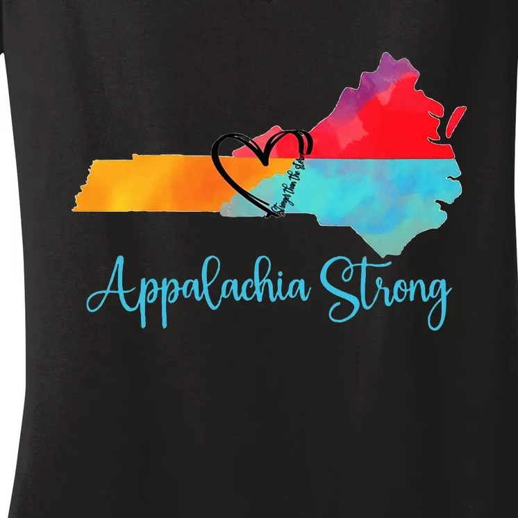 Appalachia Strong Nc Mountains Women's V-Neck T-Shirt