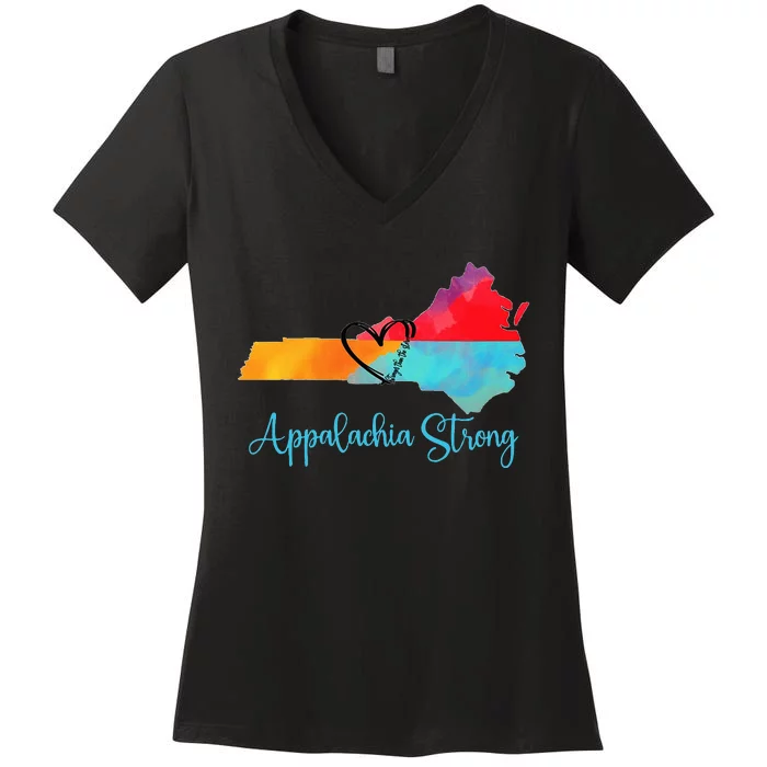 Appalachia Strong Nc Mountains Women's V-Neck T-Shirt