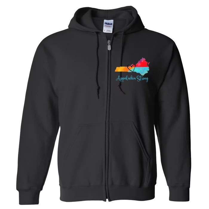 Appalachia Strong Nc Mountains Full Zip Hoodie