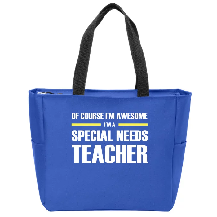 Awesome Special Needs Teacher Funny Gift Zip Tote Bag