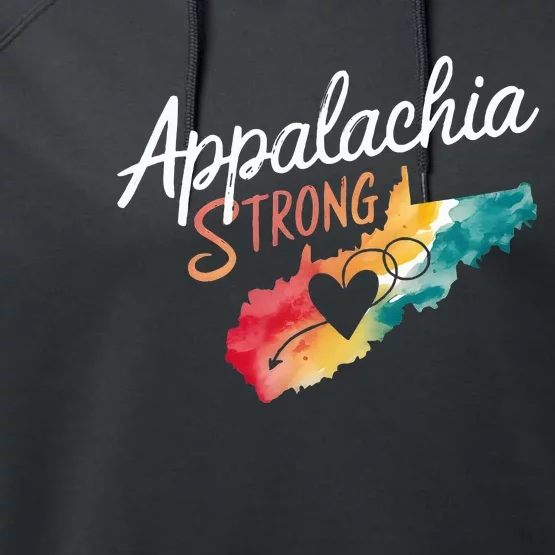 Appalachia Strong Nc Mountains Performance Fleece Hoodie