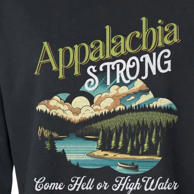 Appalachia Strong Nc Mountains Cropped Pullover Crew