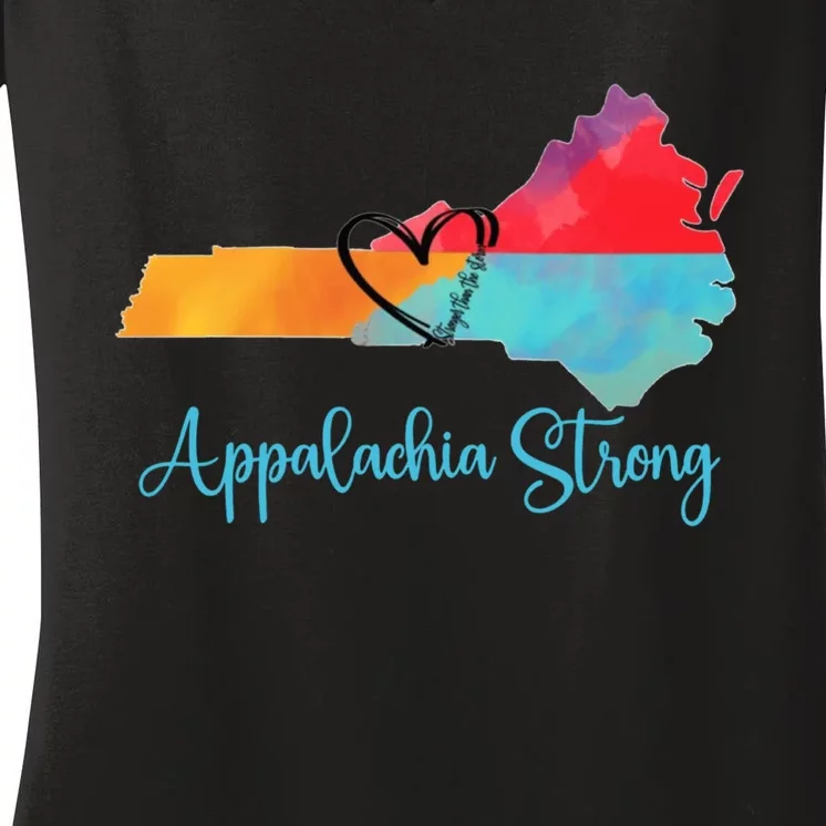 Appalachia Strong Nc Mountains Women's V-Neck T-Shirt