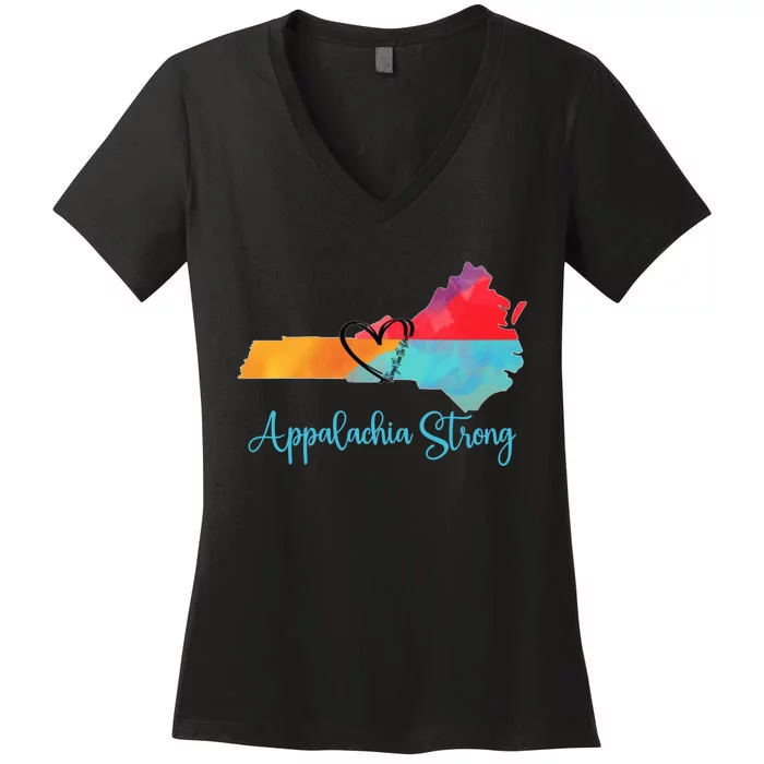 Appalachia Strong Nc Mountains Women's V-Neck T-Shirt