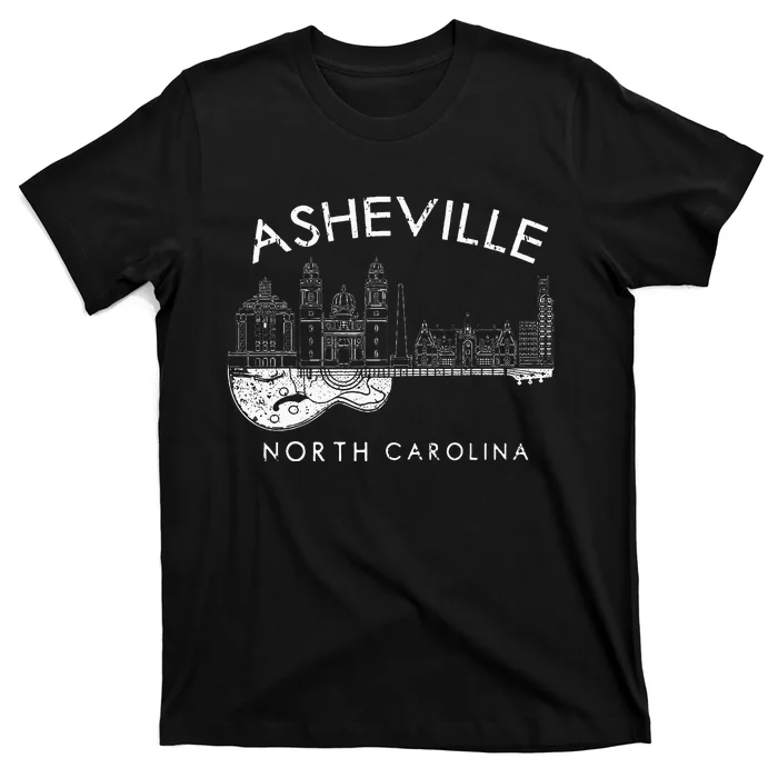 Asheville Souvenir North Carolina Lover Music Guitar T-Shirt