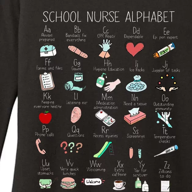 Abc School Nurse Alphabet Nurse Appreciation Nurse Educator Womens CVC Long Sleeve Shirt