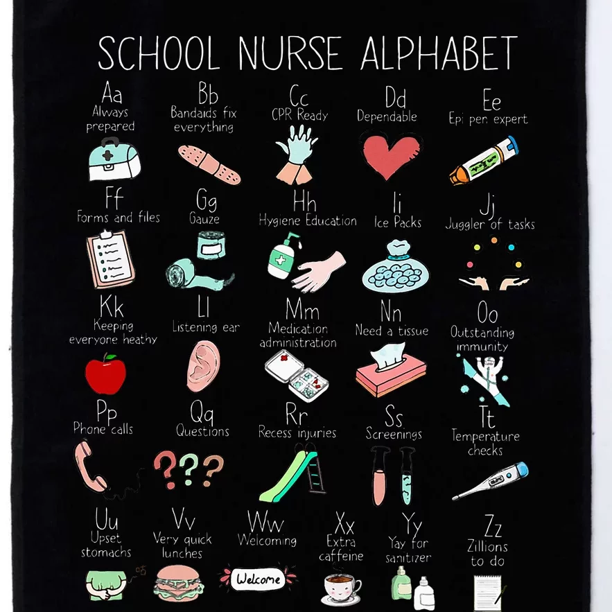 Abc School Nurse Alphabet Nurse Appreciation Nurse Educator Platinum Collection Golf Towel