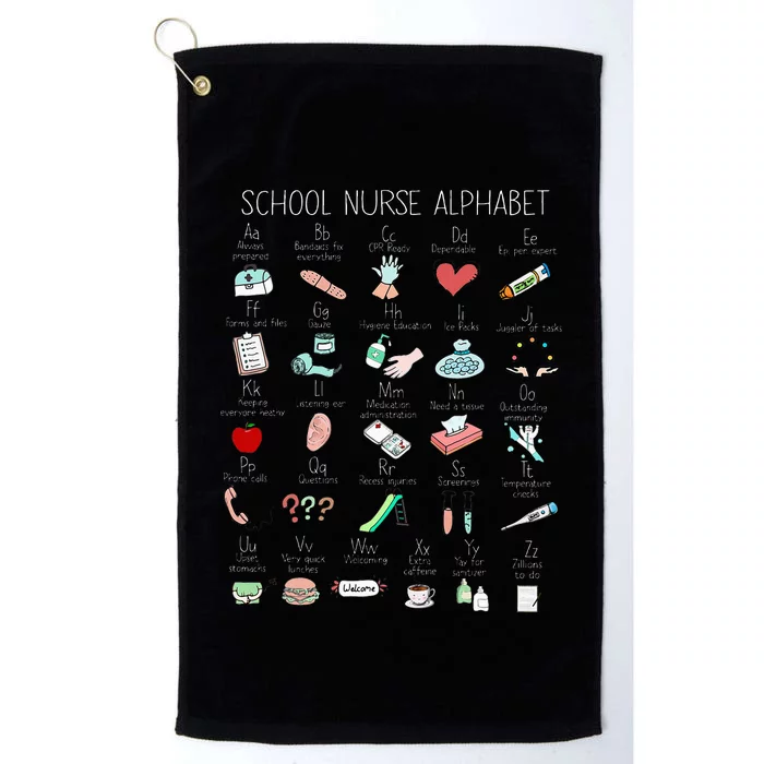 Abc School Nurse Alphabet Nurse Appreciation Nurse Educator Platinum Collection Golf Towel