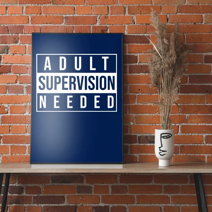 Adult Supervision Needed Poster