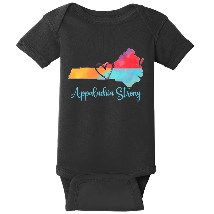 Appalachia Strong Nc Mountains Baby Bodysuit