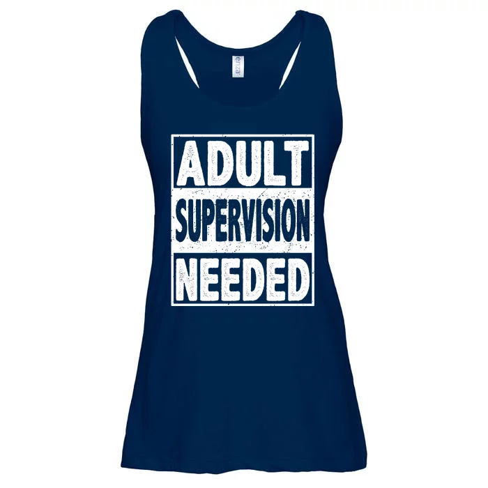 Adult Supervision Needed Funny Gift Ladies Essential Flowy Tank