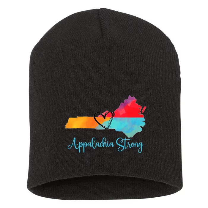 Appalachia Strong Nc Mountains Short Acrylic Beanie