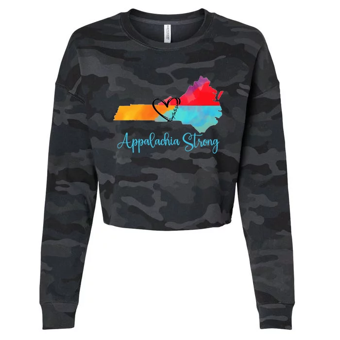 Appalachia Strong Nc Mountains Cropped Pullover Crew