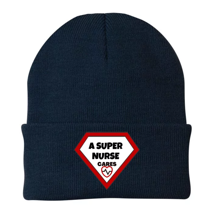 A Super Nurse Cares Gift Knit Cap Winter Beanie