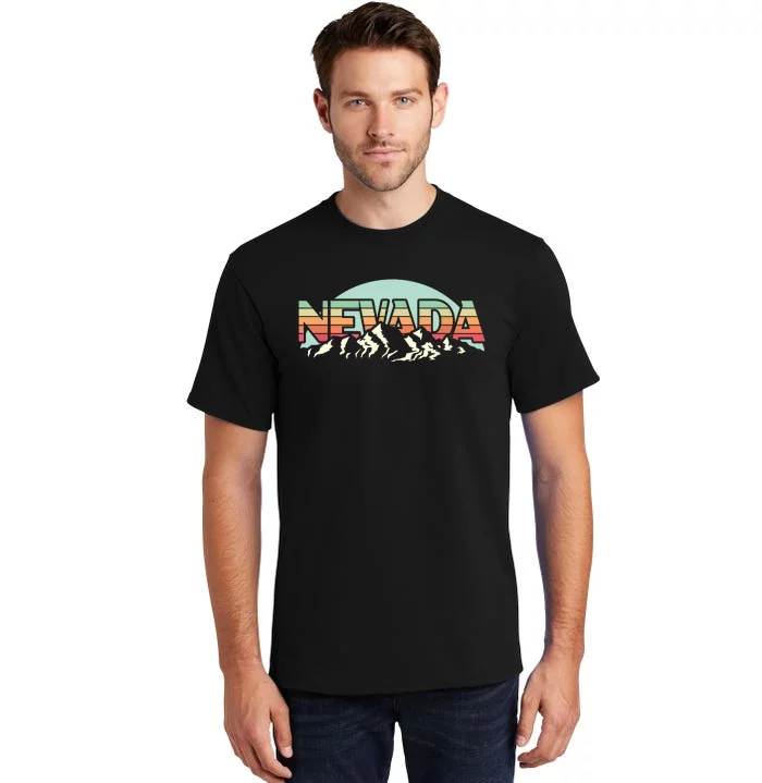 American State Nevada Vintage Mountain Nature Hiking Tall T-Shirt