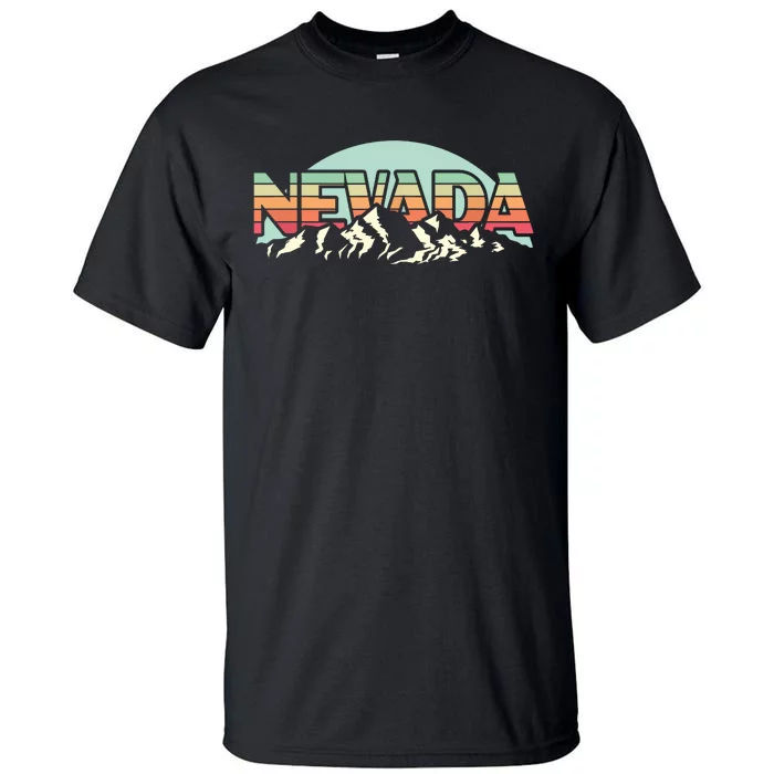 American State Nevada Vintage Mountain Nature Hiking Tall T-Shirt