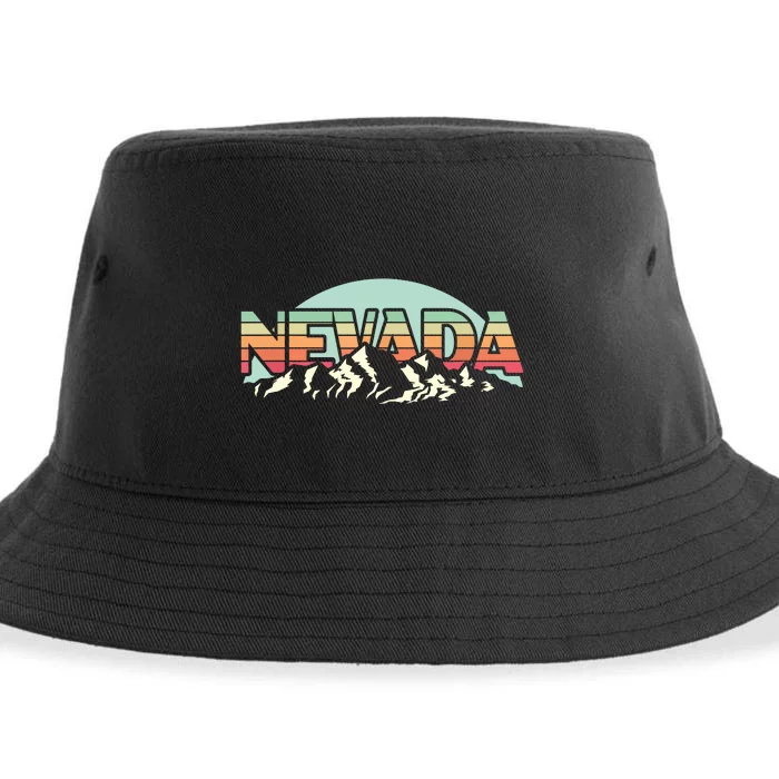 American State Nevada Vintage Mountain Nature Hiking Sustainable Bucket Hat