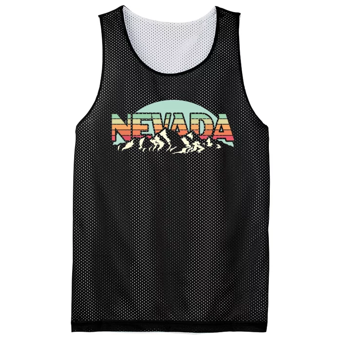 American State Nevada Vintage Mountain Nature Hiking Mesh Reversible Basketball Jersey Tank