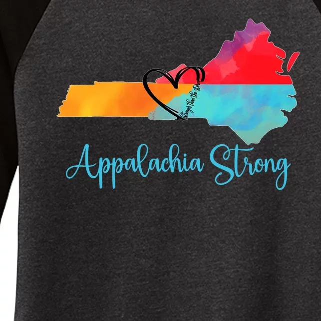 Appalachia Strong Nc Mountains Women's Tri-Blend 3/4-Sleeve Raglan Shirt