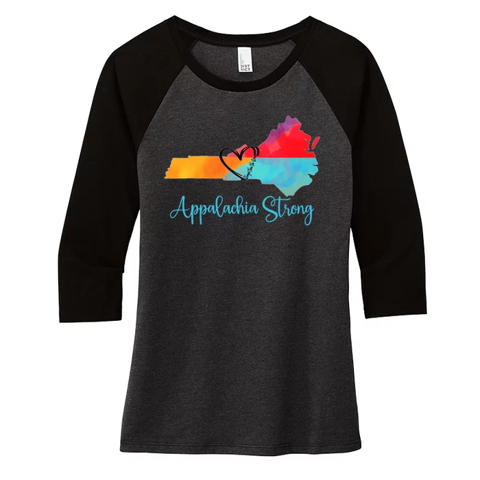 Appalachia Strong Nc Mountains Women's Tri-Blend 3/4-Sleeve Raglan Shirt