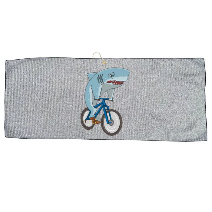 A Shark On A Bike Is A Fitness Beast Gift Large Microfiber Waffle Golf Towel