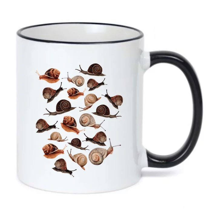 A Slew Of Snails Black Color Changing Mug