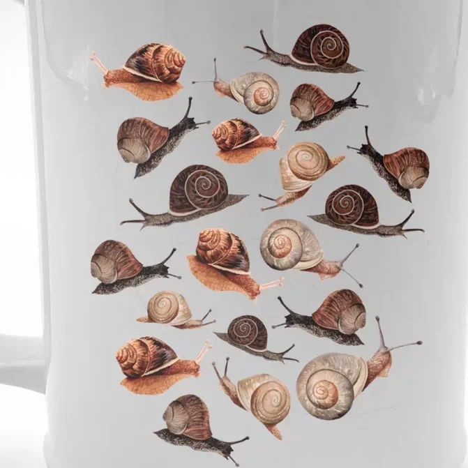 A Slew Of Snails Front & Back Beer Stein