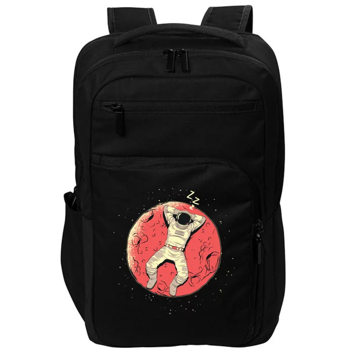 Astronaut Sleeping On Moon Impact Tech Backpack