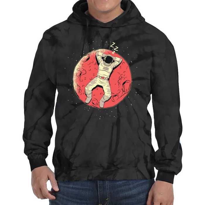 Astronaut Sleeping On Moon Tie Dye Hoodie