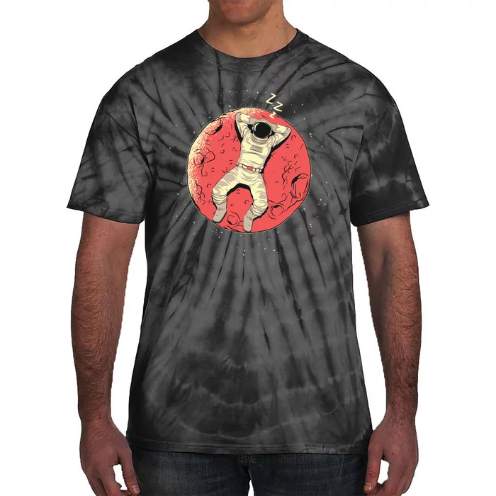 Astronaut Sleeping On Moon Tie-Dye T-Shirt