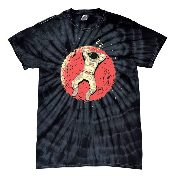 Astronaut Sleeping On Moon Tie-Dye T-Shirt