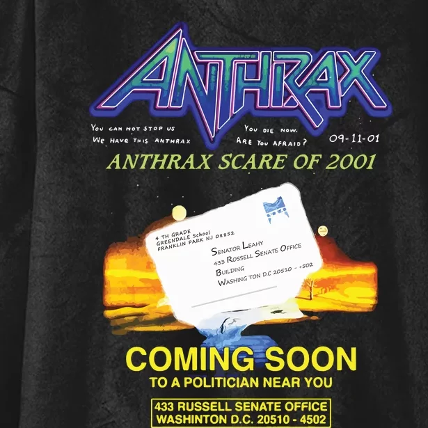 Anthrax Scare Of 2001 Hooded Wearable Blanket