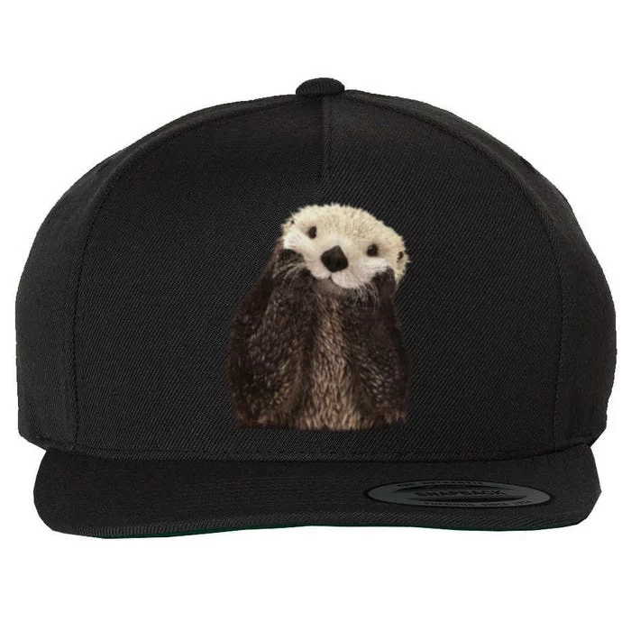 Adorable Sea Otter Gift Wool Snapback Cap