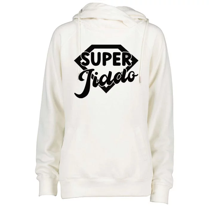 Arab Superhero Pop Funny Arab Grandpa Super Jiddo Womens Funnel Neck Pullover Hood