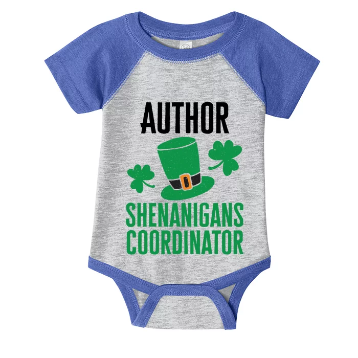 Author St Patricks Day Shenanigans Coordinator Cute Gift Infant Baby Jersey Bodysuit