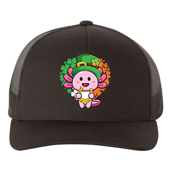 Axolotl St Patricks Day Cute Axolotl St Patrick Cute Gift Yupoong Adult 5-Panel Trucker Hat