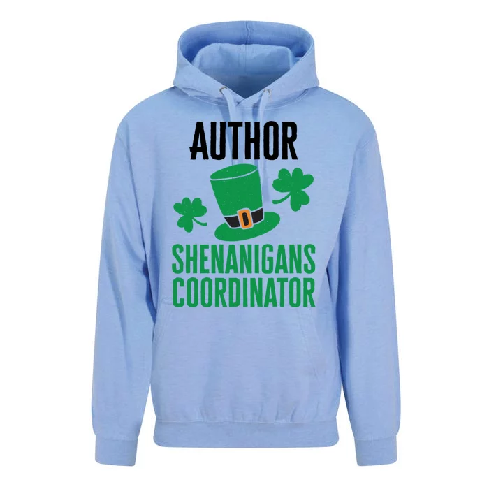 Author St Patricks Day Shenanigans Coordinator Gift Unisex Surf Hoodie