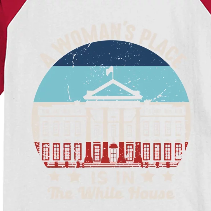 A S Place Is In The White House Quote 2024 President Great Gift Kids Colorblock Raglan Jersey