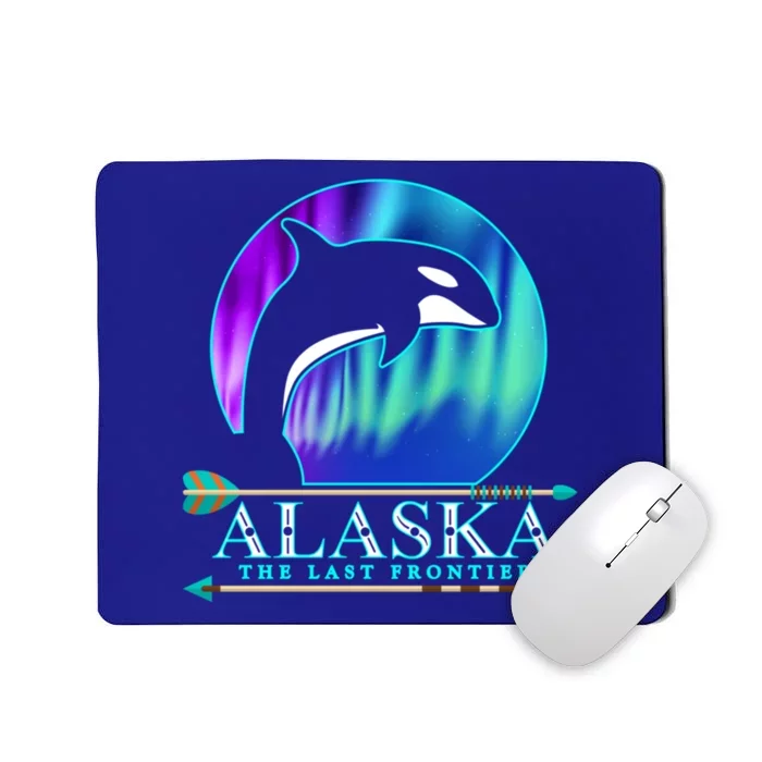 Alaska State Pride Alaska Northern Lights Alaskan Orca Whale Mousepad