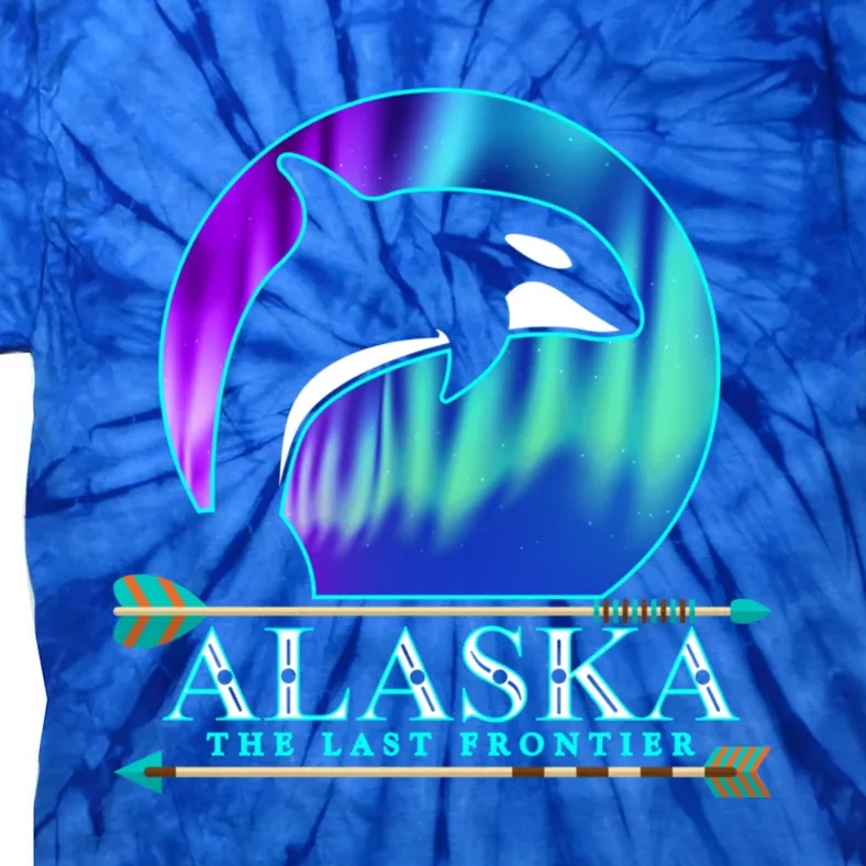 Alaska State Pride Alaska Northern Lights Alaskan Orca Whale Tie-Dye T-Shirt