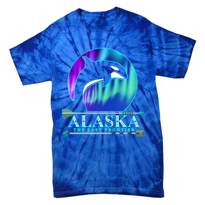 Alaska State Pride Alaska Northern Lights Alaskan Orca Whale Tie-Dye T-Shirt