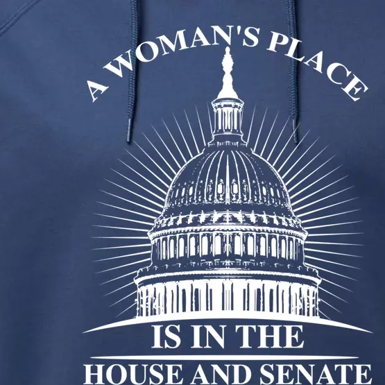 A S Place Is In The House And Senate Funny Gift Performance Fleece Hoodie