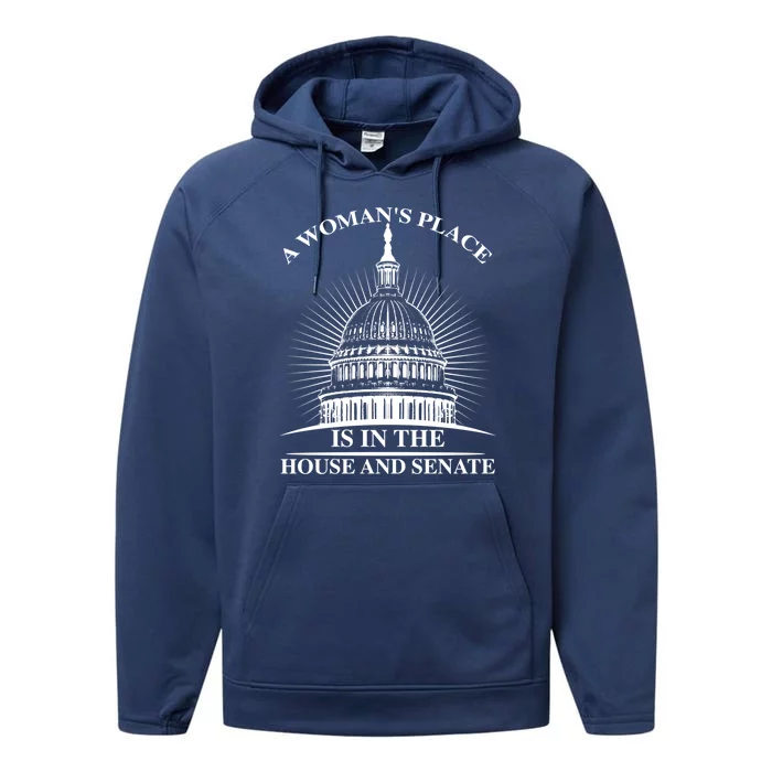 A S Place Is In The House And Senate Funny Gift Performance Fleece Hoodie