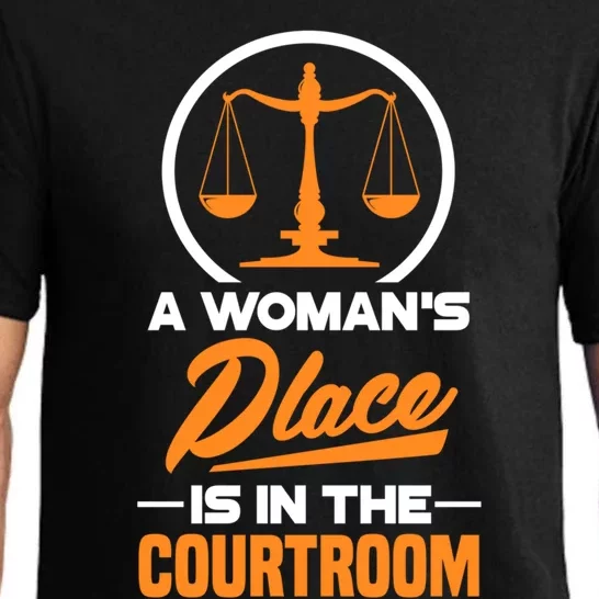 A 'S Place Is In The Courtroom Funny Lawyer Attorney Gift Pajama Set