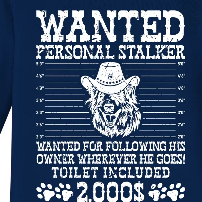 Australian Shepherd Personal Stalker Dog Walker Dog Trainer Gift Baby Long Sleeve Bodysuit