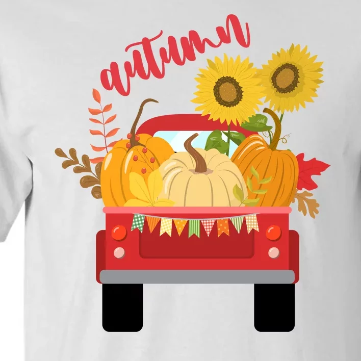 Autumn Sunflower Pumpkin Vintage Truck Tall T-Shirt