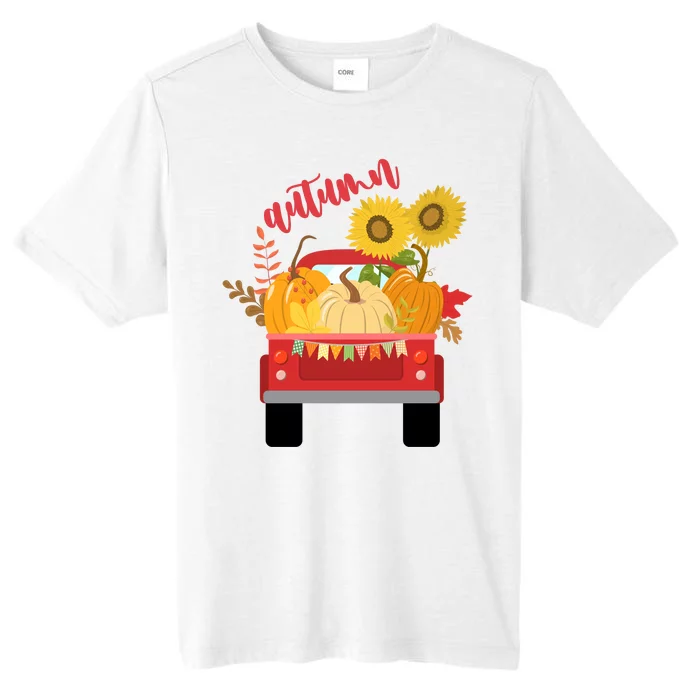 Autumn Sunflower Pumpkin Vintage Truck ChromaSoft Performance T-Shirt