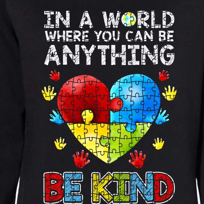 Autistic Support Puzzle Be Kind Autism Awareness Gift Womens California Wash Sweatshirt